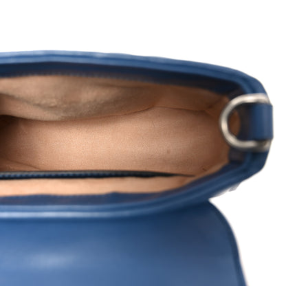 Gucci Calfskin Matelasse Aria Mini GG Marmont Top Handle Shoulder Bag Clear Blue 5 of 10