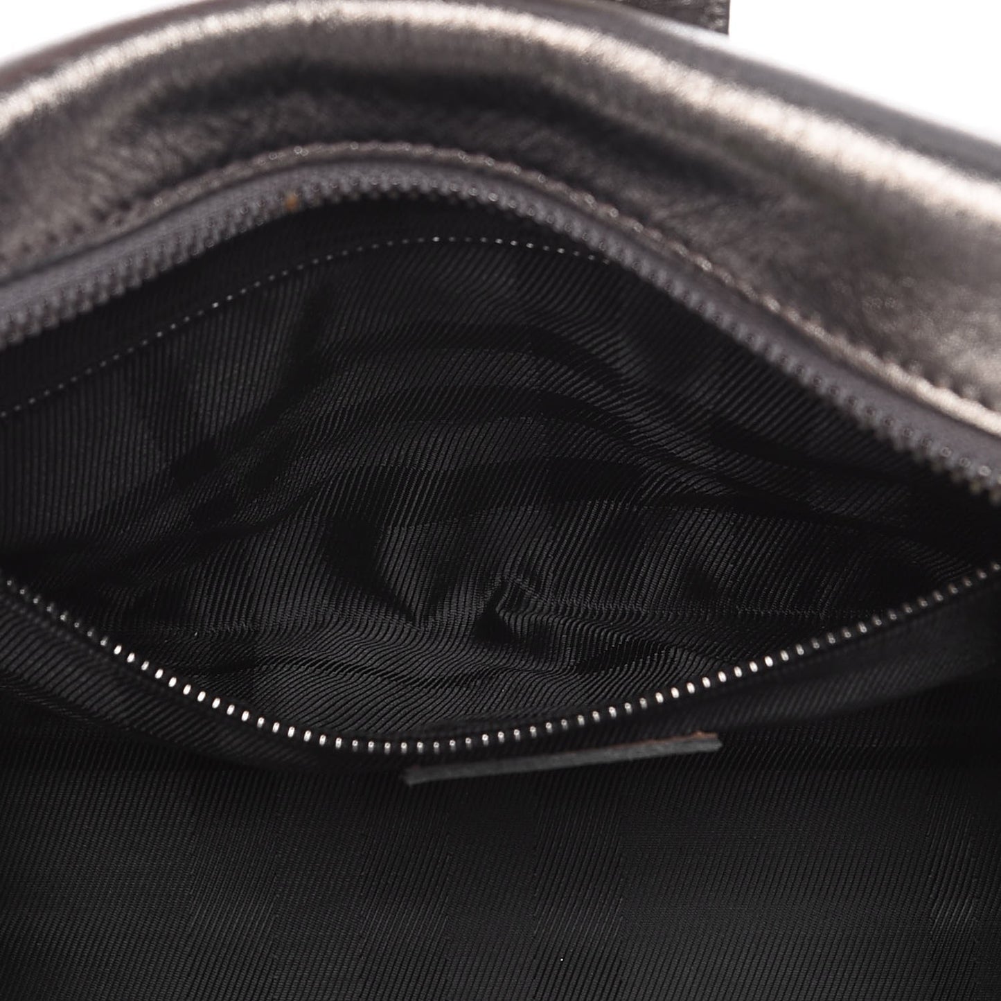 Metallic Calfskin Quilted Mini Manor Tote Pewter