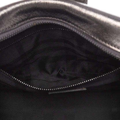 Burberry Metallic Calfskin Quilted Mini Manor Tote Pewter 7 of 11