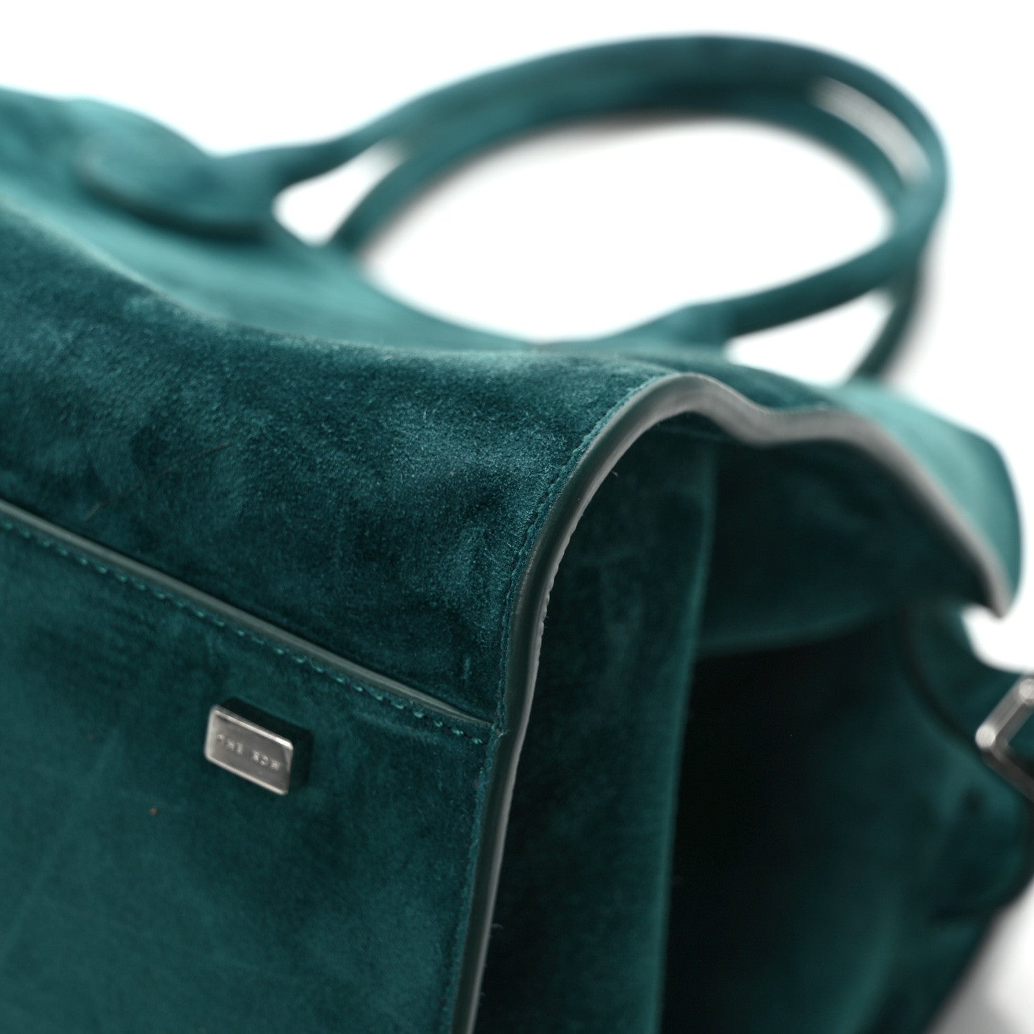 The Row Suede Soft Margaux 15 Teal Green 10 of 11