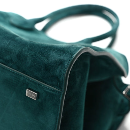 The Row Suede Soft Margaux 15 Teal Green 10 of 11