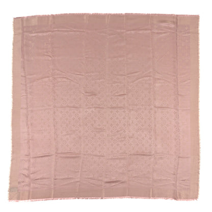 Louis Vuitton Silk Wool Monogram Shawl Rose 1 of 3