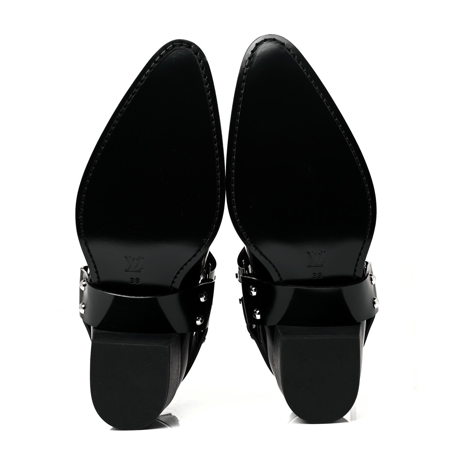 Louis Vuitton Calfskin Monogram Rhapsody Ankle Boots 38 Black 5 of 7