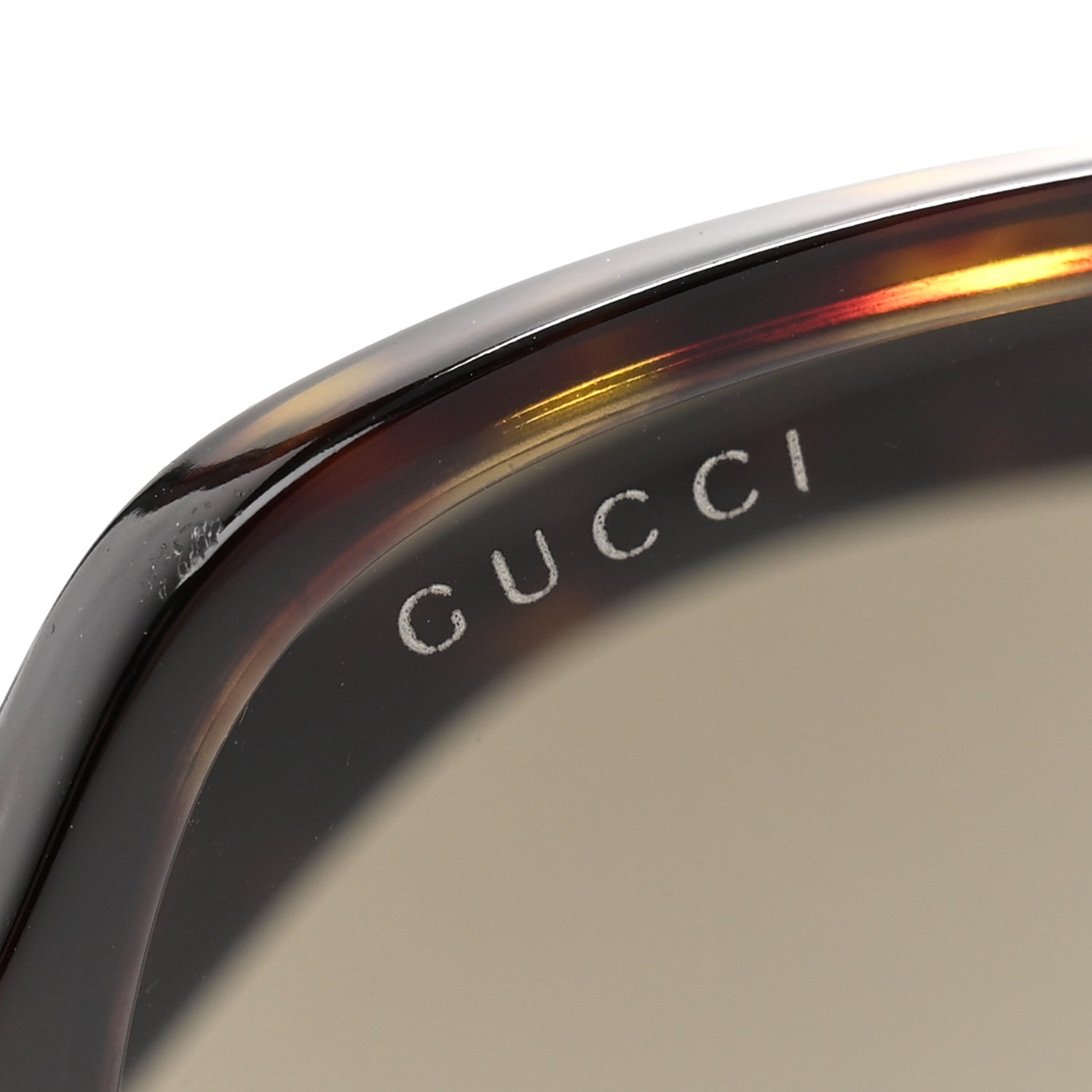 Gucci Acetate Rounded Square GG0092S Sunglasses Havana 8 of 9