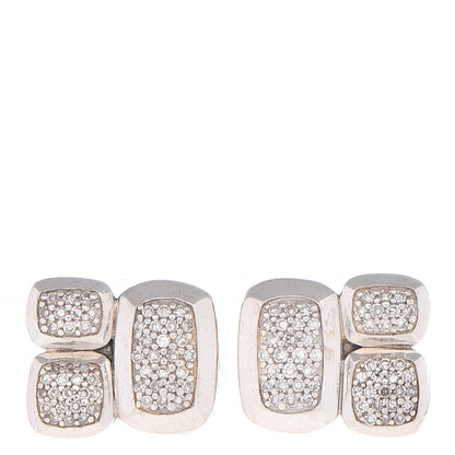 David Yurman Sterling Silver Diamond Confetti Earrings 1 of 4