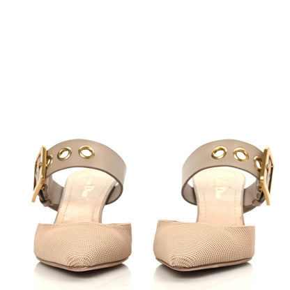 Christian Dior Technical Fabric Calfskin D-Dior 65mm Mules 38 Nude 4 of 24