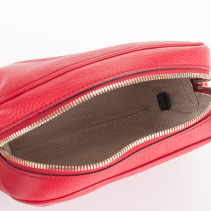 Gucci Pebbled Calfskin Small Soho Disco Bag Tabasco Red 5 of 7