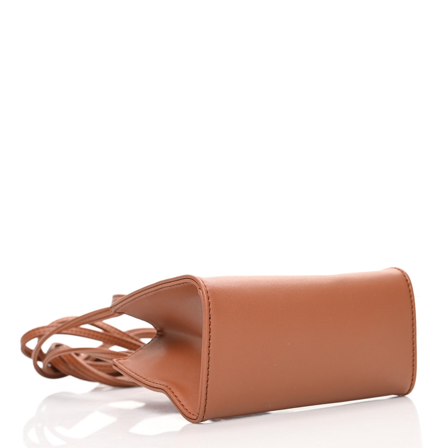 Vegan Leather Small Shopping Bag Tan
