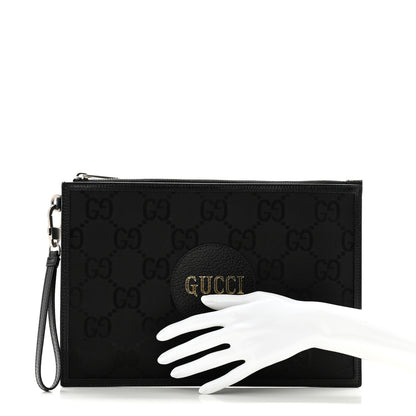 Gucci Econyl Nylon Monogram Off The Grid Zip Pouch Black 2 of 8
