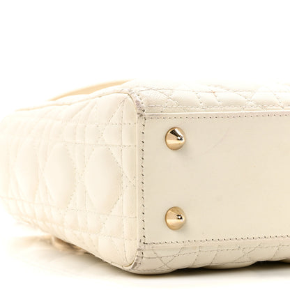 Christian Dior Lambskin Cannage Small My ABCDior Lady Dior White 9 of 14