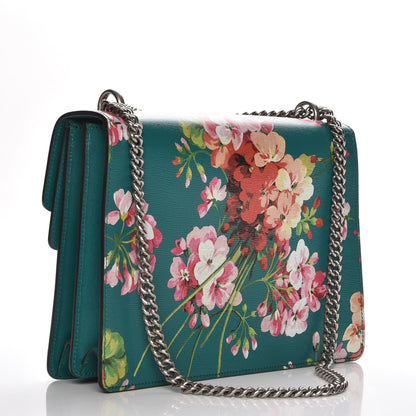 Gucci Calfskin Blooms Print Medium Dionysus Shoulder Bag Bright Emerald Multicolor 3 of 7