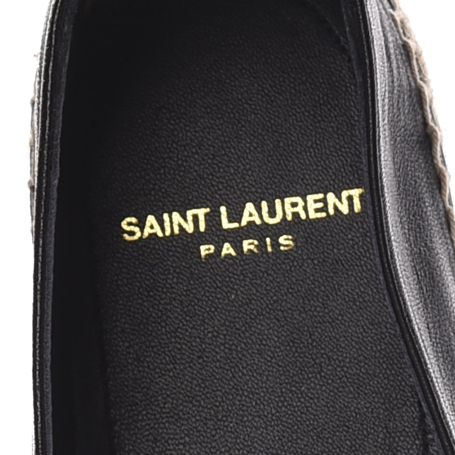 Saint Laurent Nappa Embossed Stars Espadrilles 39 Black 6 of 9