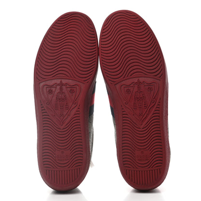 Gucci GG Supreme Monogram Ayers Web Mens New Ace Sneakers 10.5 Beige Red 5 of 8