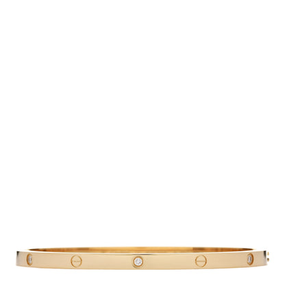 Cartier 18K Yellow Gold 6 Diamond Small LOVE Bracelet 17 1 of 8