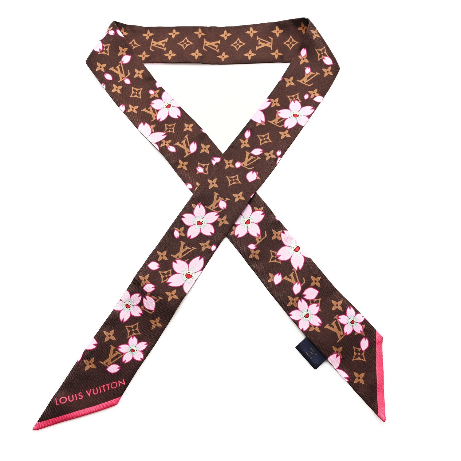 Louis Vuitton LV X TM Silk Monogram Cherry Blossom BB Bandeau Tan 1 of 3
