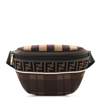 Fendi Vitello Century Maglia Pattern Mix Belt Bag Havana 1 of 10