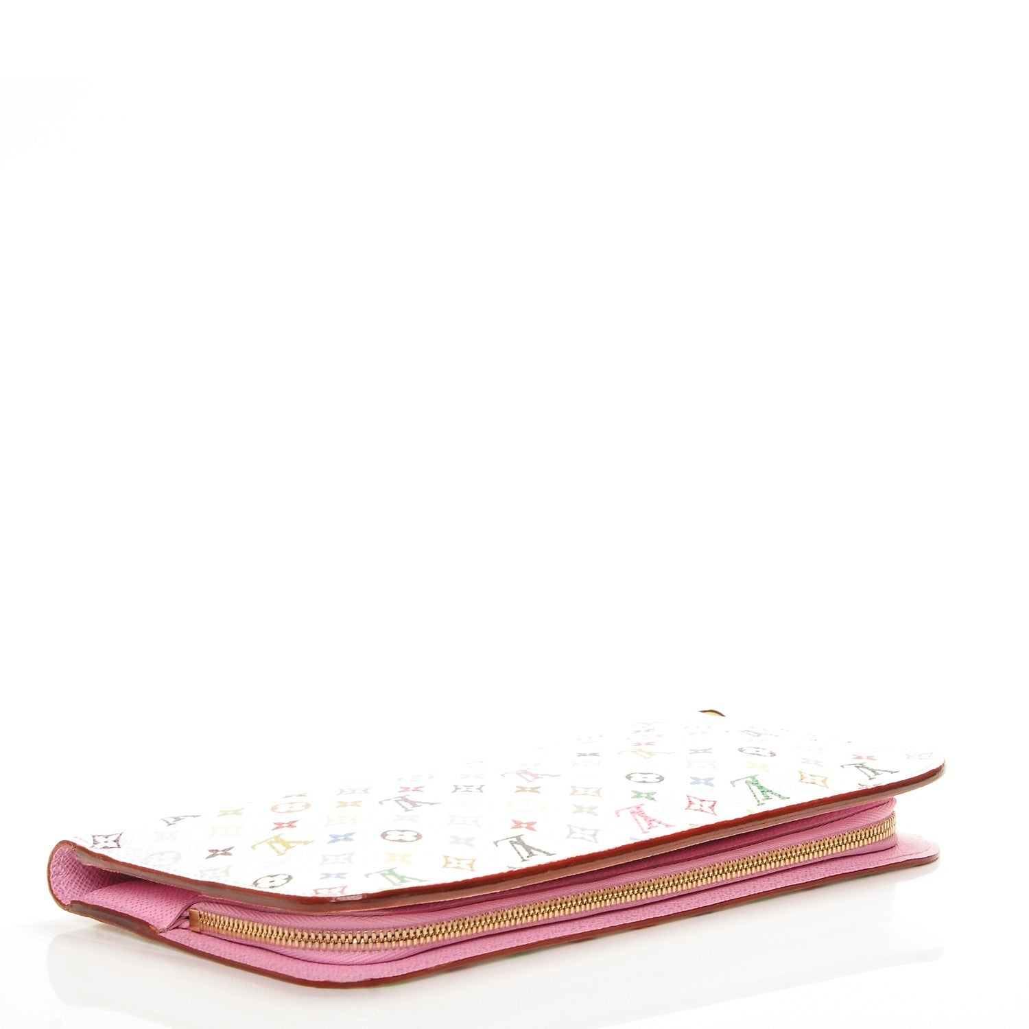 Louis Vuitton Monogram Multicolor Insolite Wallet White Litchi 4 of 6