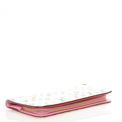 Louis Vuitton Monogram Multicolor Insolite Wallet White Litchi 4 of 6