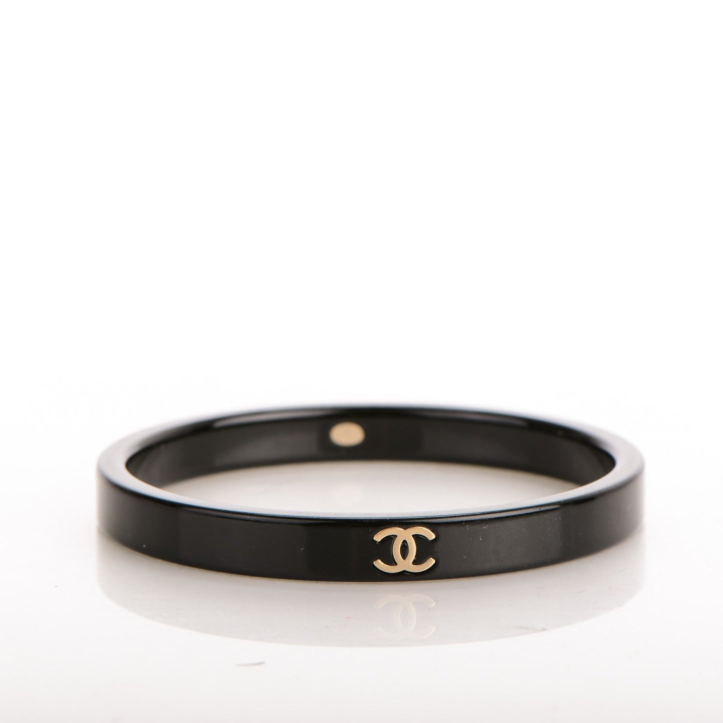 Resin Metal CC Bangle Black
