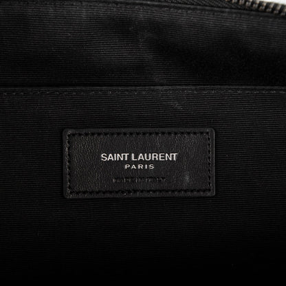 Saint Laurent Lambskin Mixed Matelasse Classic Monogram Zipped Document Holder Black 6 of 7