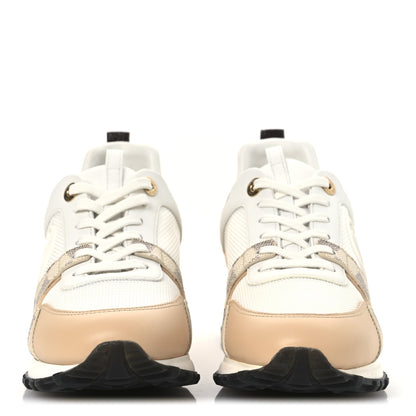Louis Vuitton Calfskin Damier Azur Run Away Sneakers 37.5 White 3 of 11