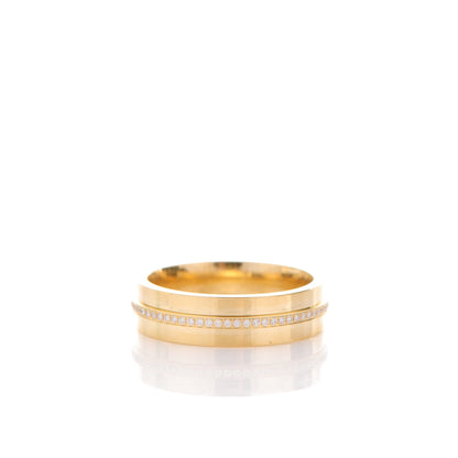 Tiffany 18K Yellow Gold Diamond T Two Ring 7.5 3 of 5