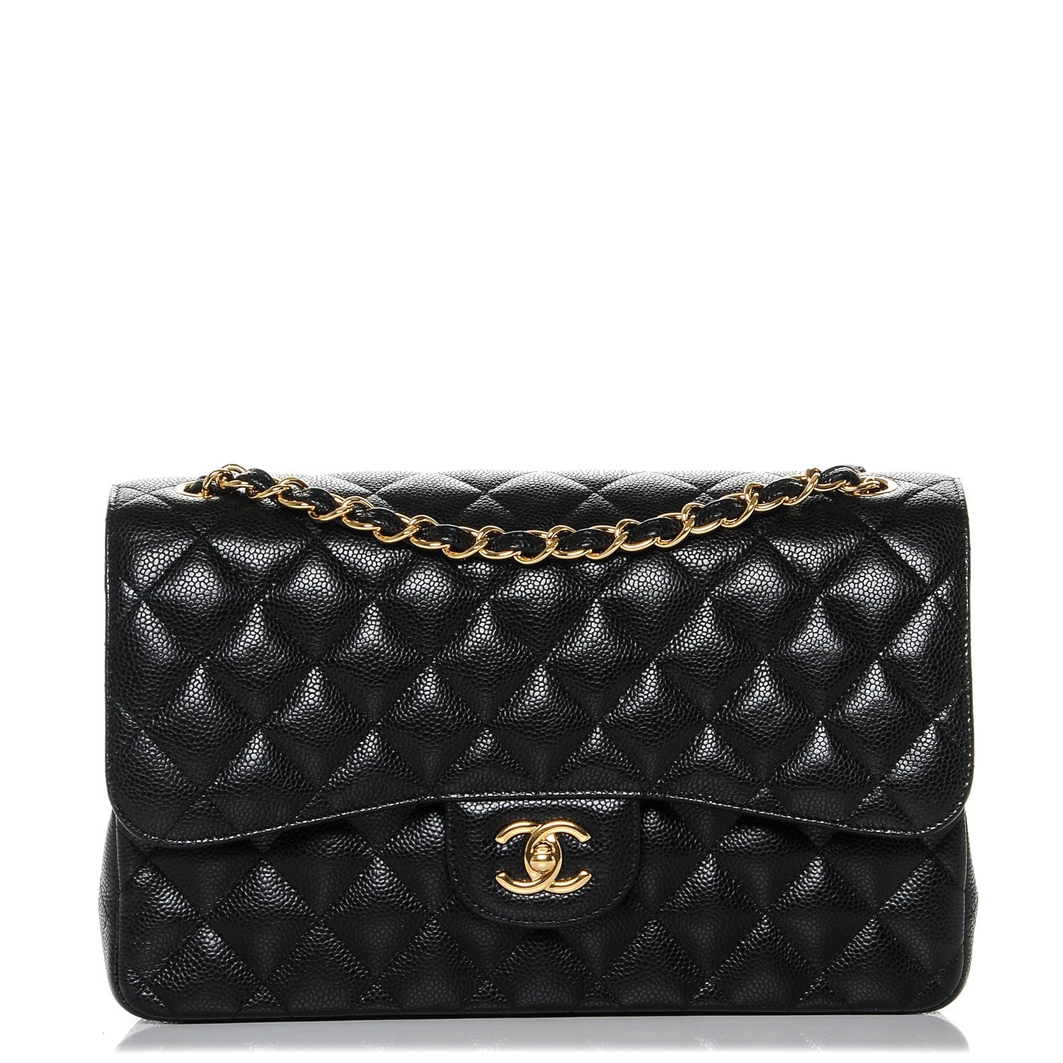 Chanel Caviar Quilted Jumbo Double Flap Black 1 of 7