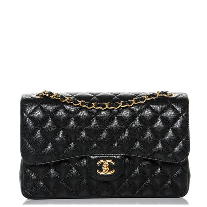 Chanel Caviar Quilted Jumbo Double Flap Black 1 of 7