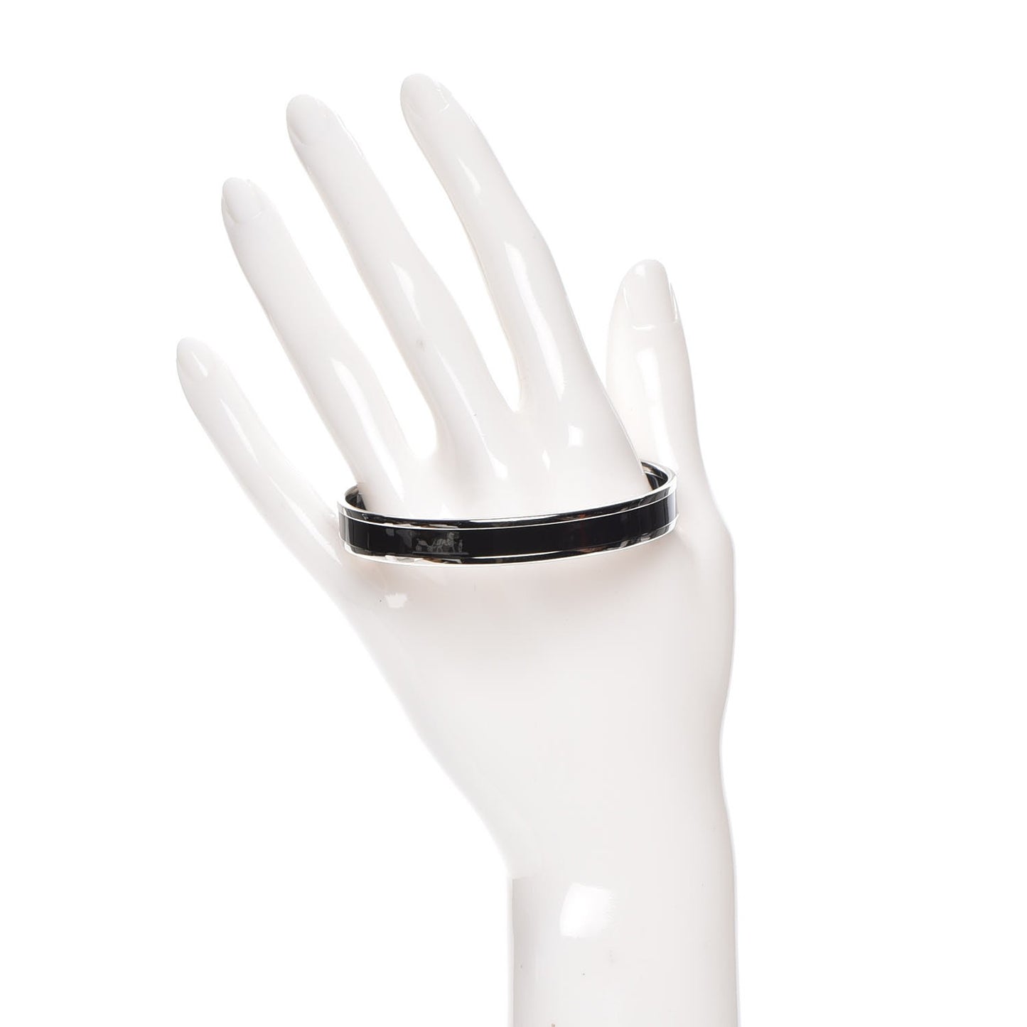 Enamel Printed Narrow Caleche Bracelet 65 Black
