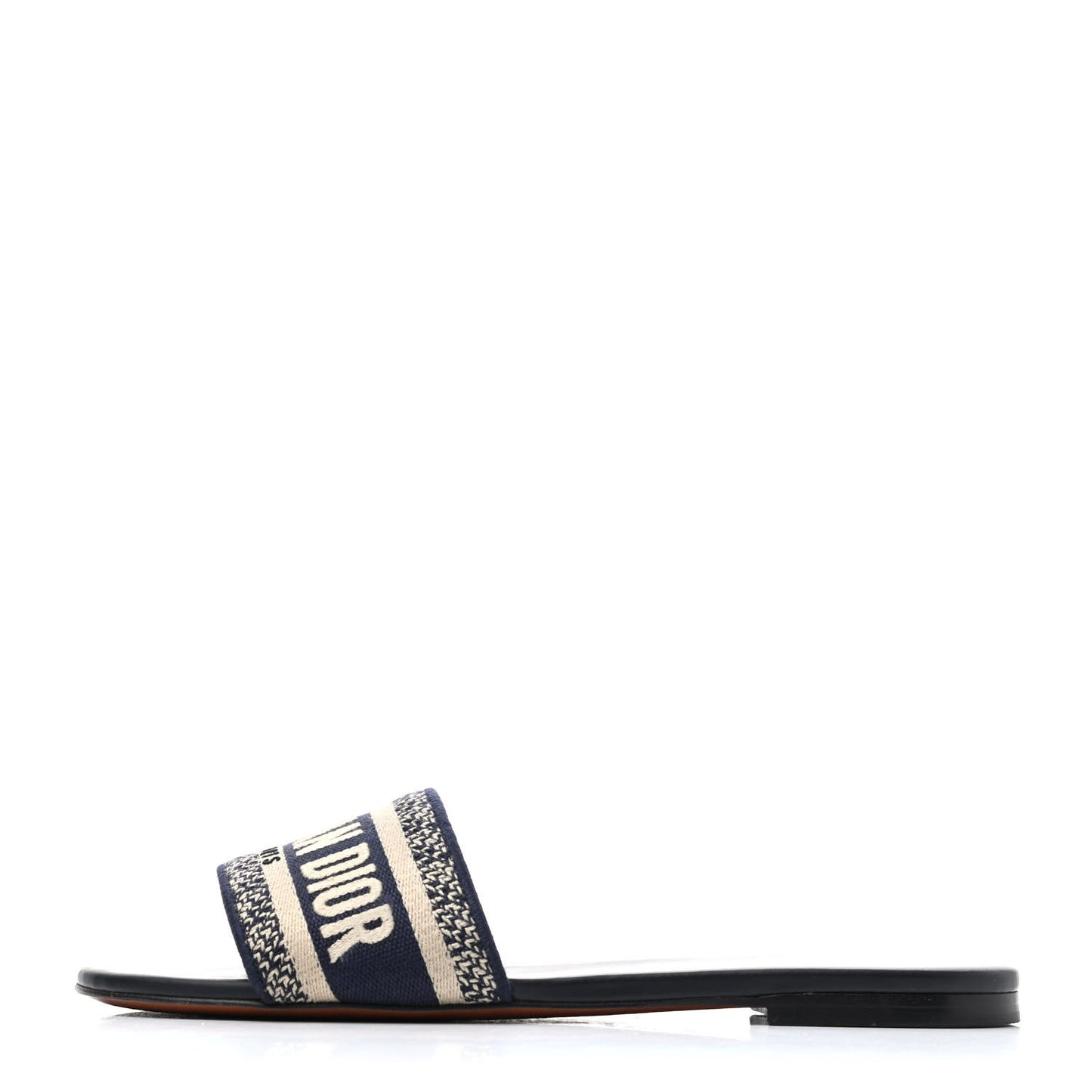 Canvas Embroidered Dway Mules Slide Sandals 39 Deep Blue