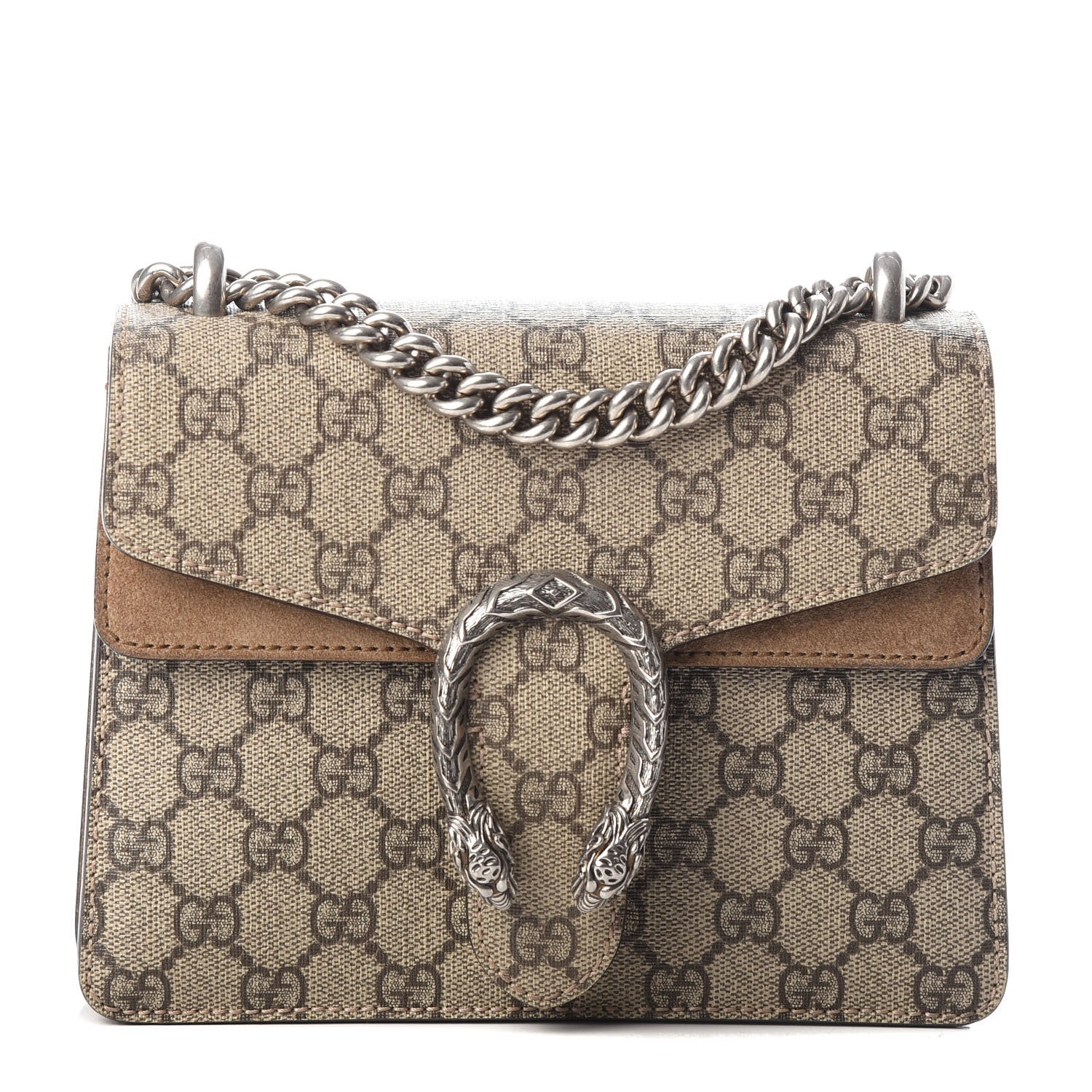 Gucci GG Supreme Monogram Mini Dionysus Shoulder Bag Taupe 1 of 13