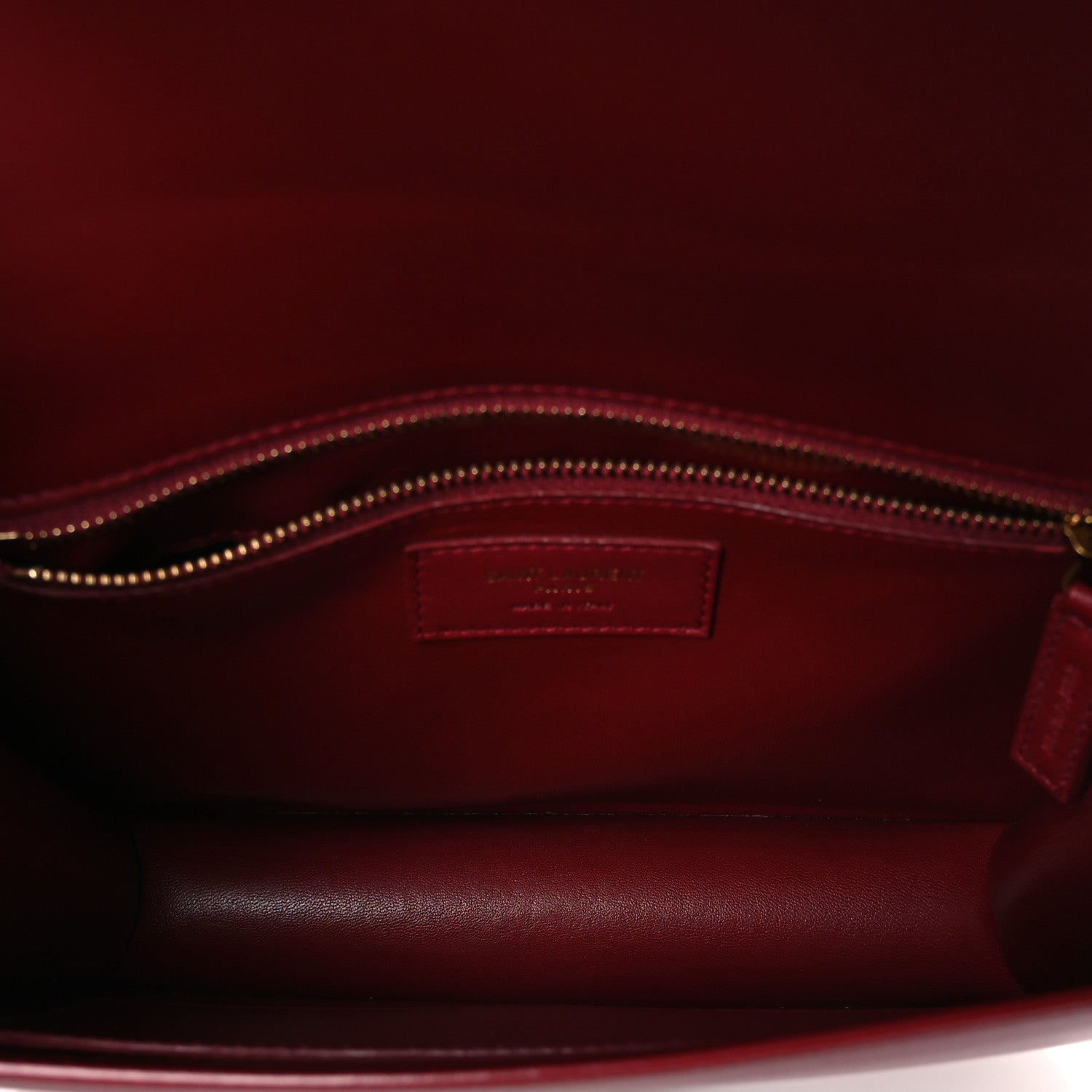 Saint Laurent Box Calfskin Le Carre Satchel Opyum Red 4 of 9