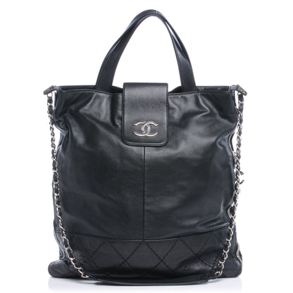 Chanel Calfskin Expandable Large Messenger Black 1 of 9