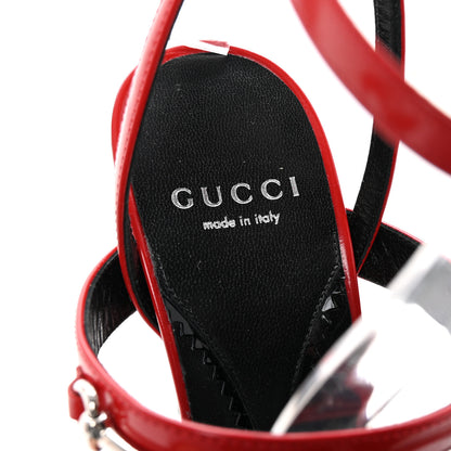 Gucci Nappa Regent Strappy Horsebit Sandals 38 Maple Red 8 of 9