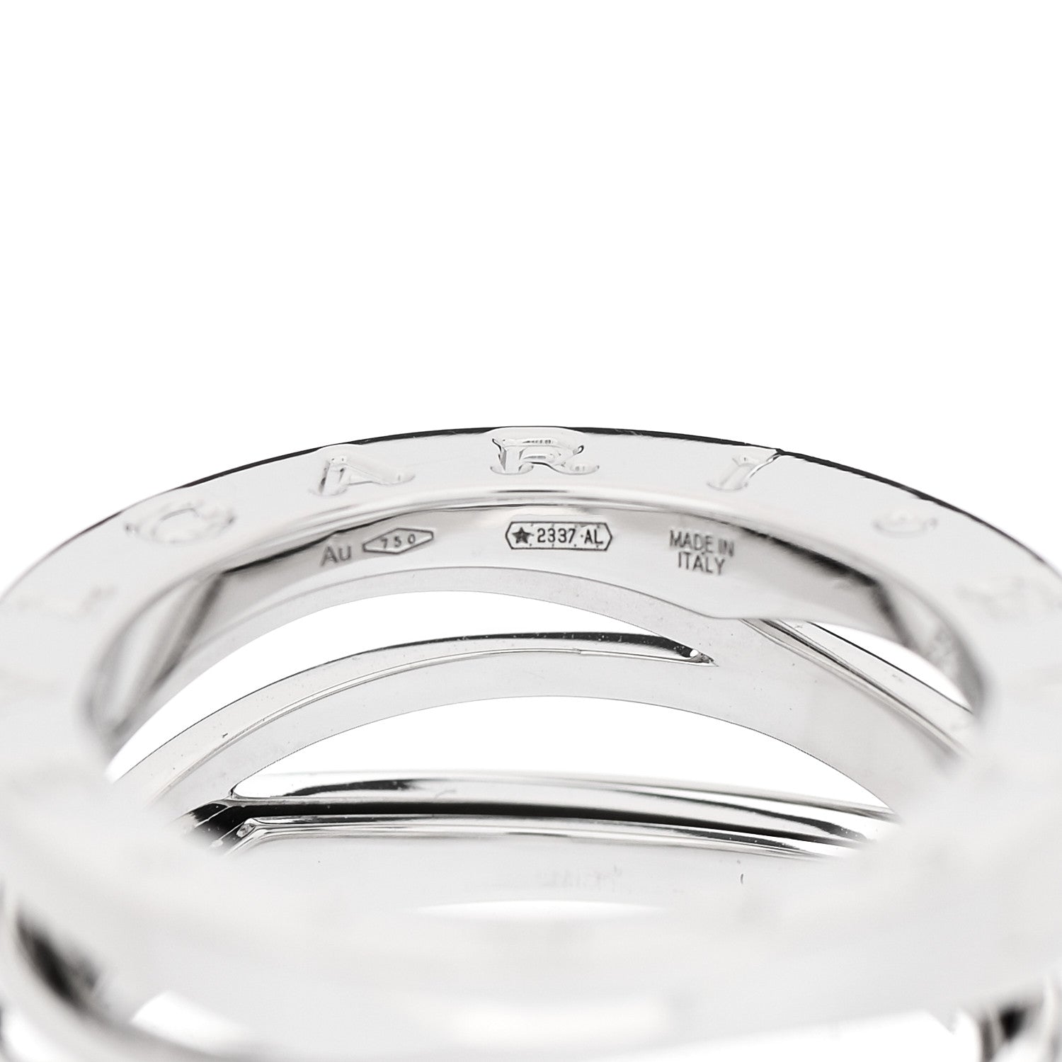 Bulgari 18K White Gold B.Zero1 Legend Three-Band Ring 53 6.25 5 of 7