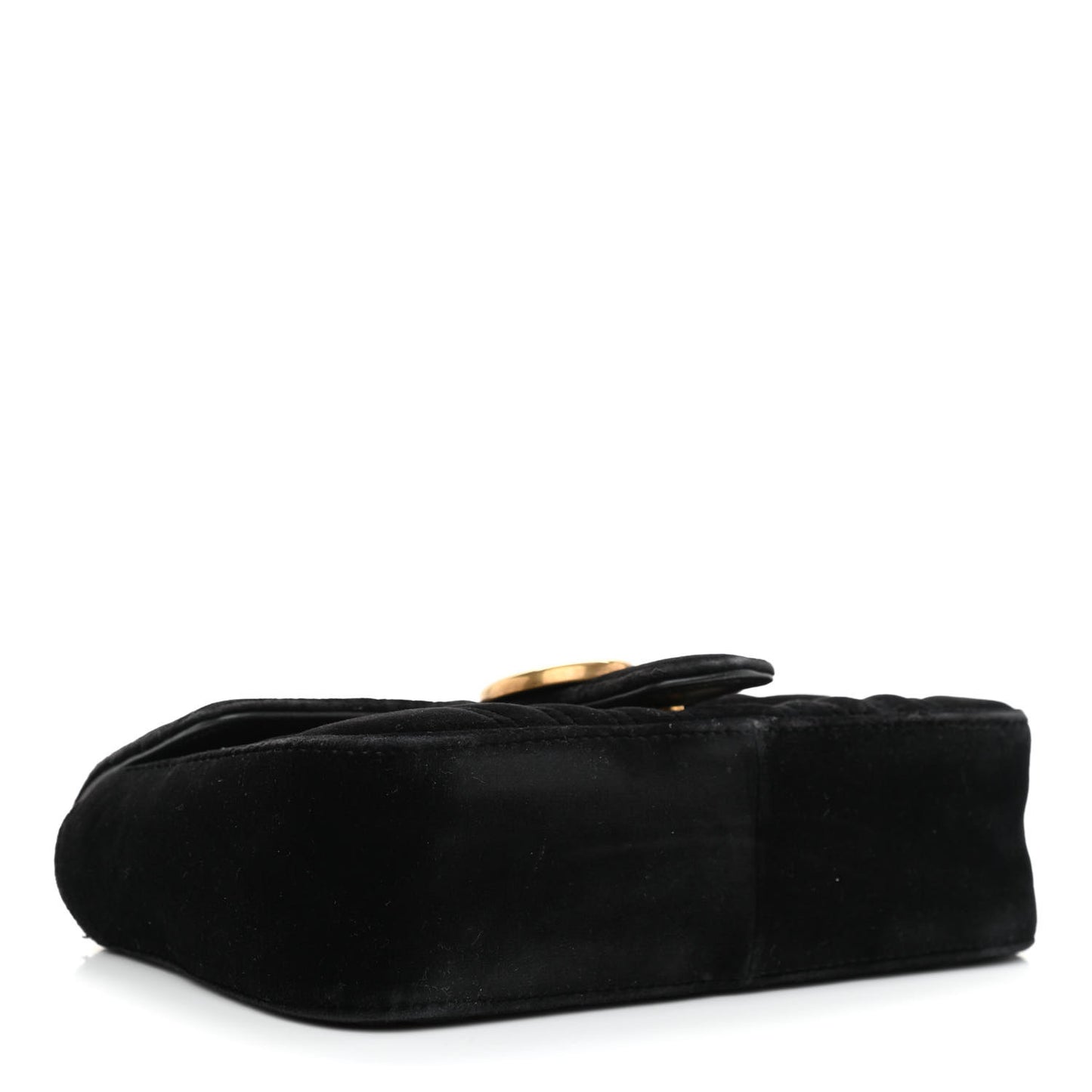 Velvet Matelasse Mini GG Marmont Shoulder Bag Black