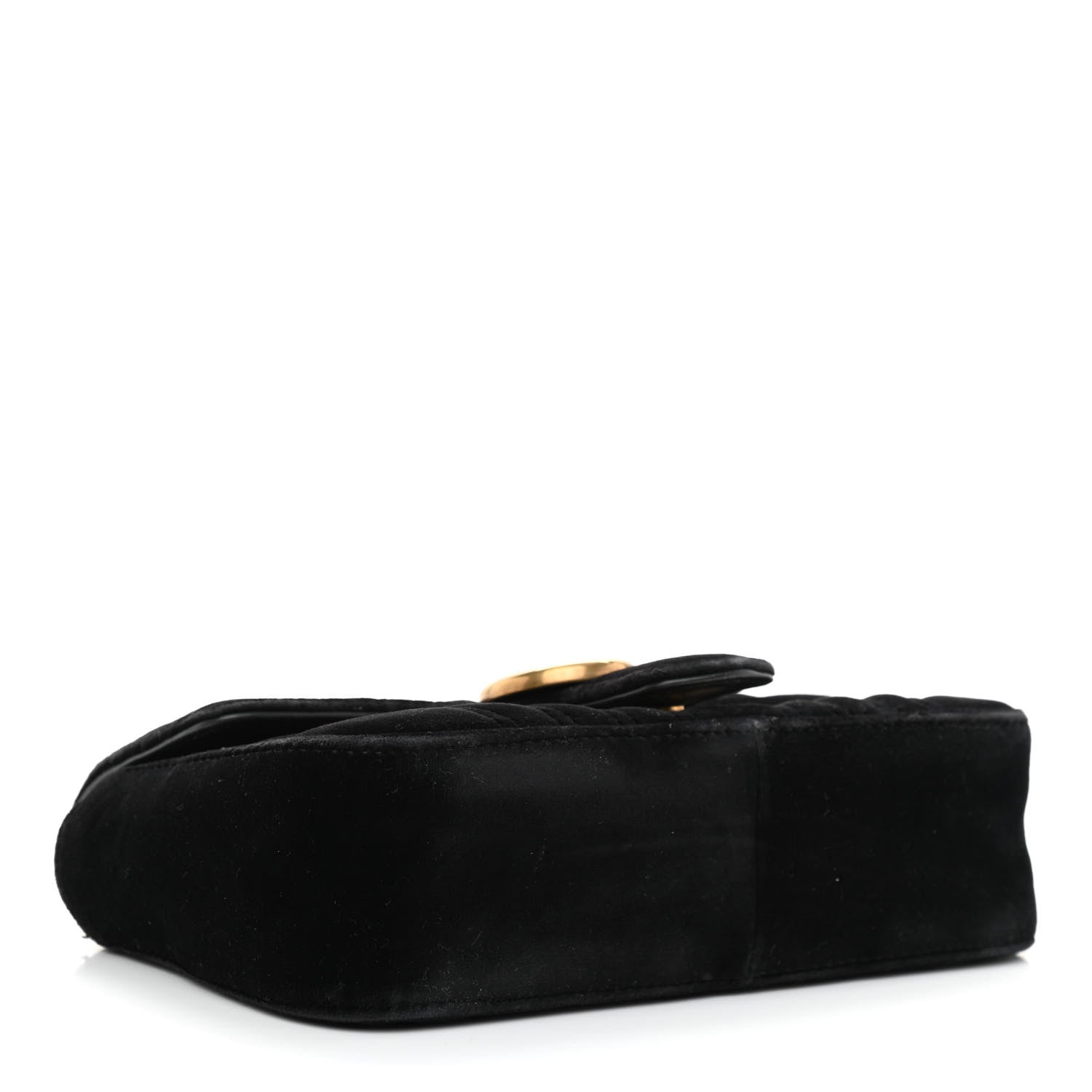 Gucci Velvet Matelasse Mini GG Marmont Shoulder Bag Black 3 of 11