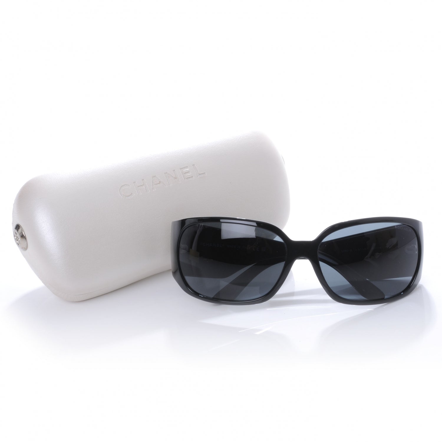 Chanel Crystal CC Logo Sunglasses 5080 B Black 4 of 4