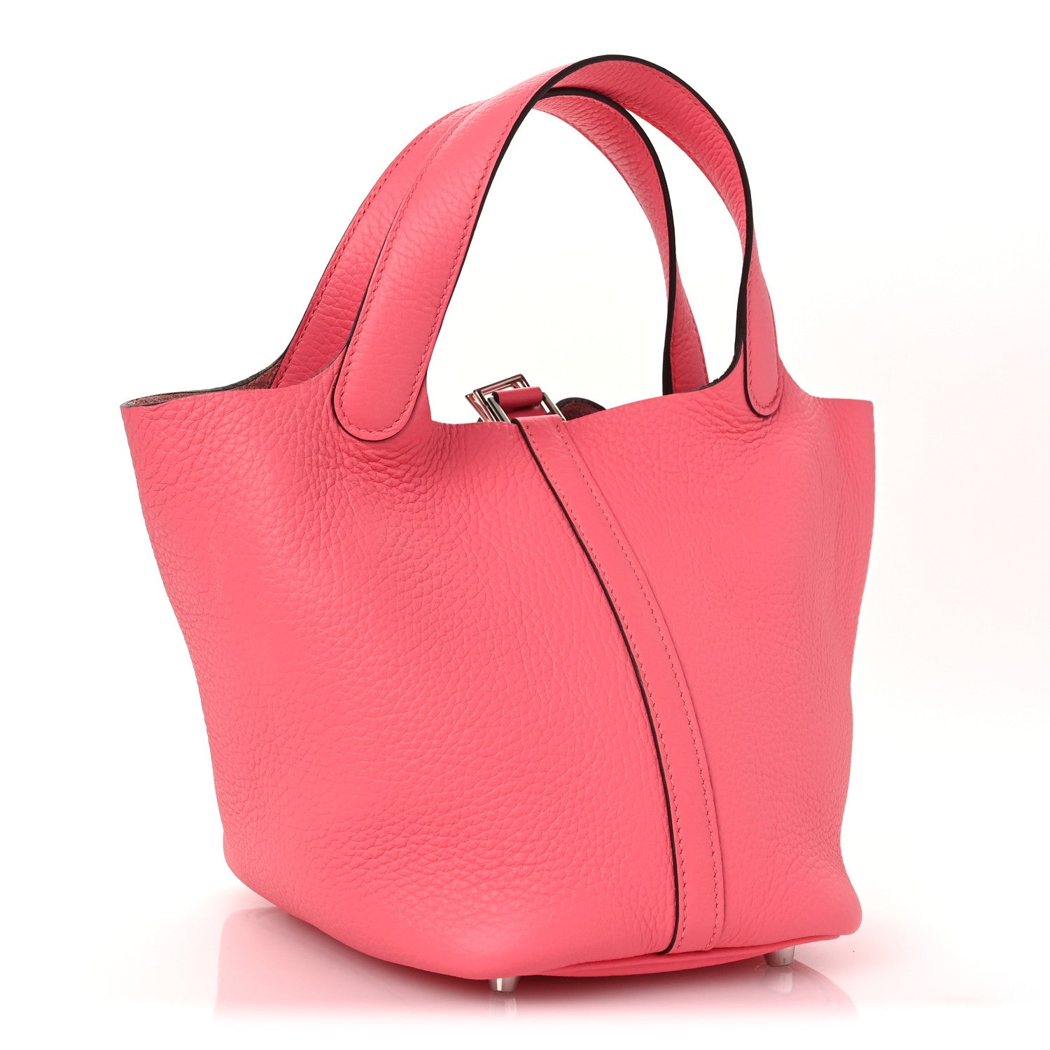 Hermes Taurillon Clemence Picotin Lock 18 PM Rose Azalee 3 of 12
