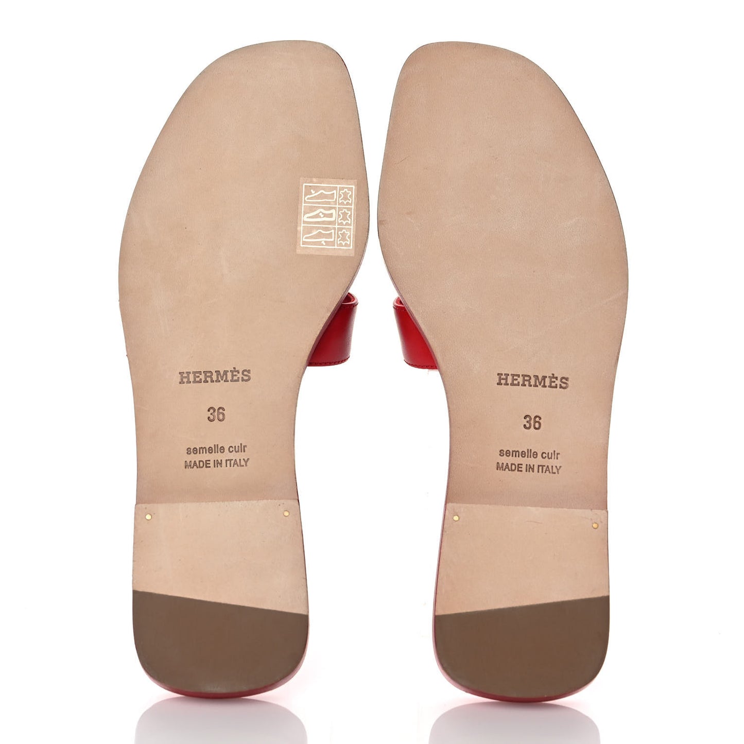 Calfskin Oran Sandals 36 Rouge Bali