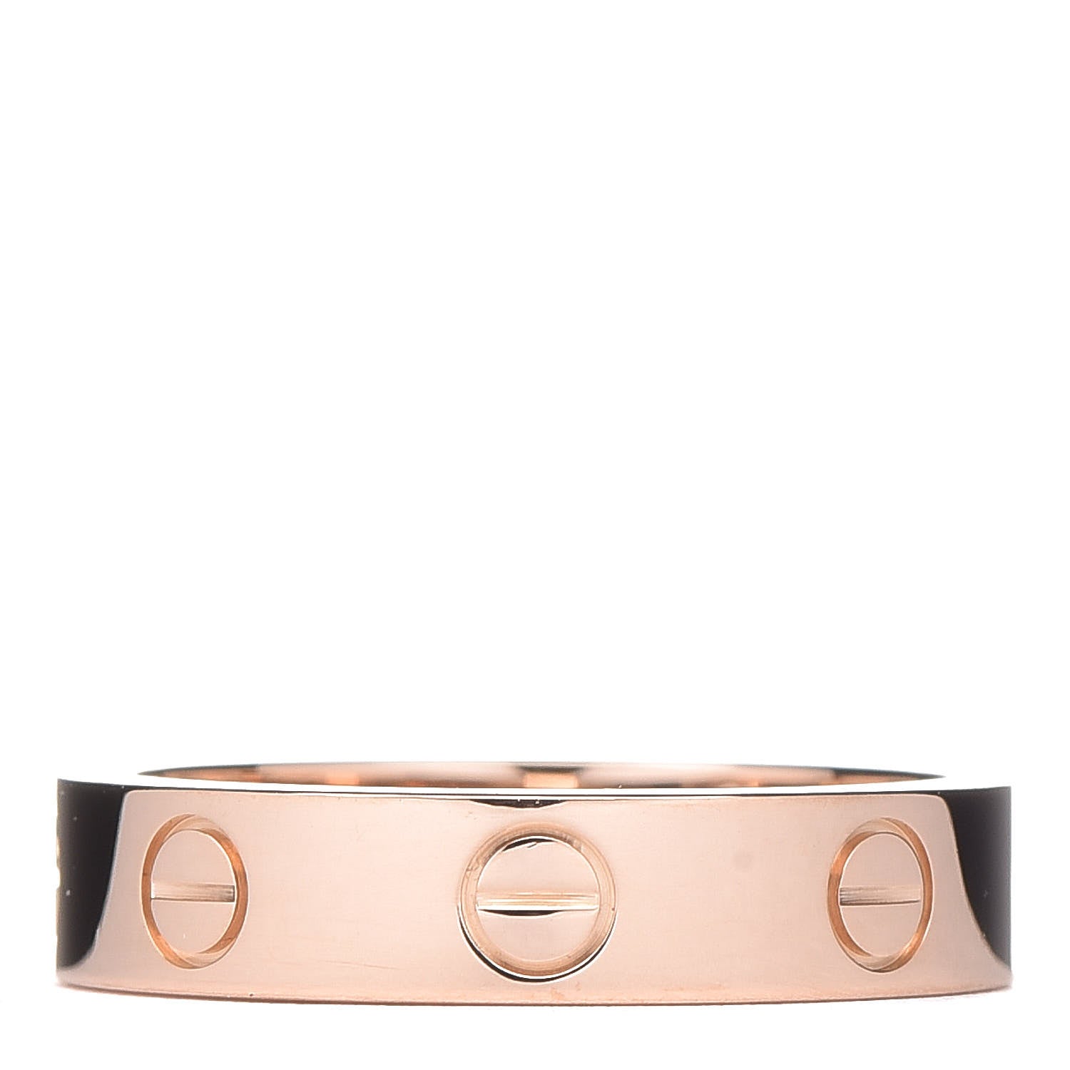 Cartier 18K Pink Gold Diamond 4mm LOVE Wedding Band Ring 49 4.75 3 of 4