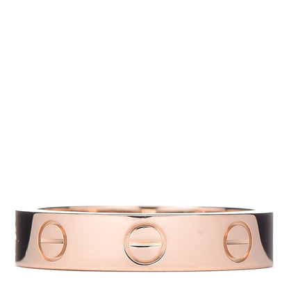Cartier 18K Pink Gold Diamond 4mm LOVE Wedding Band Ring 49 4.75 3 of 4