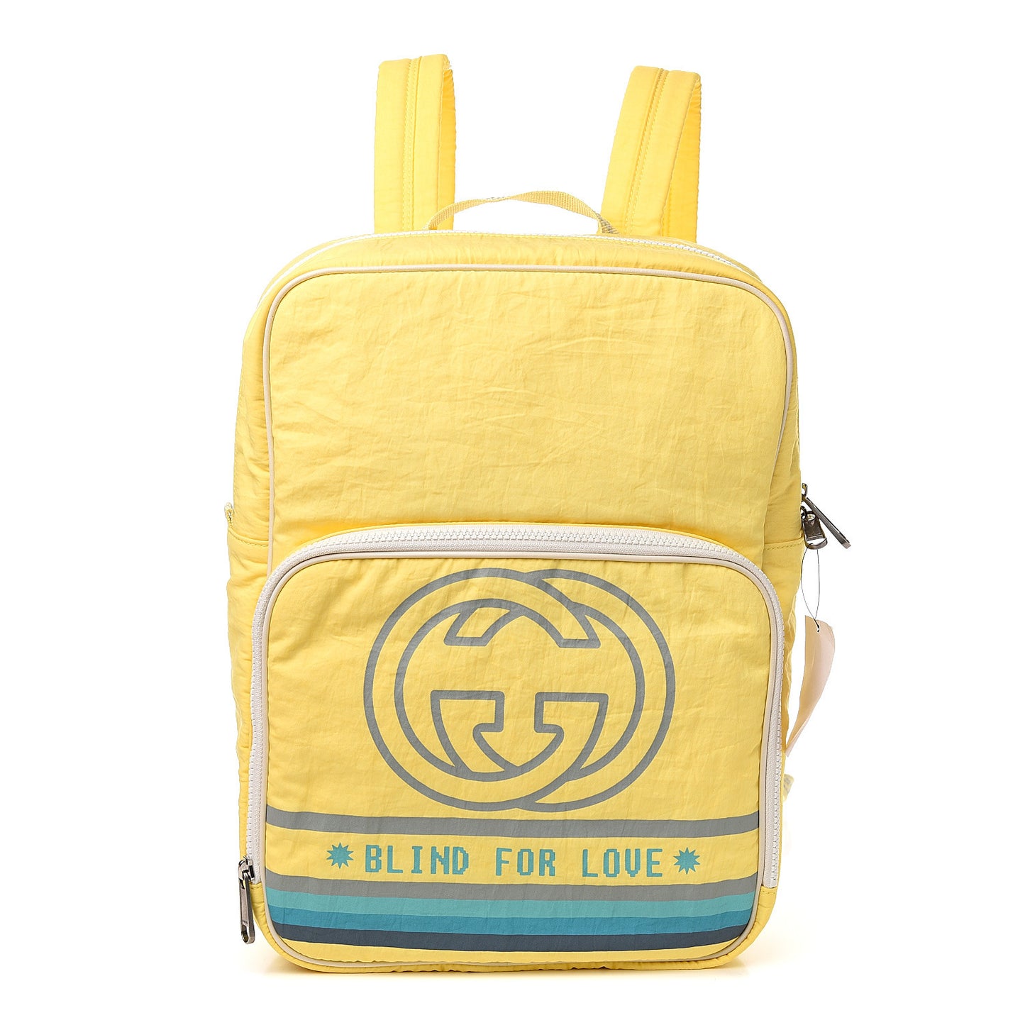 Nylon Twill Blind For Love Interlocking G Backpack Pastel Yellow Multicolor