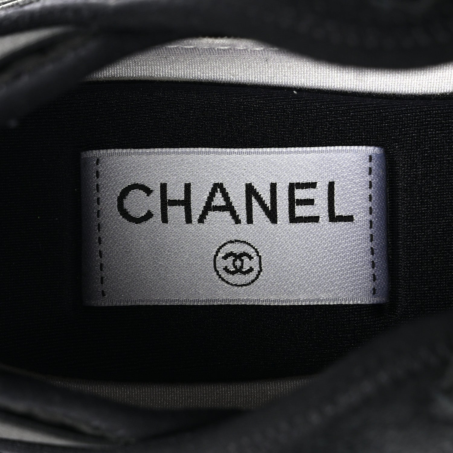 Chanel Suede Calfskin Mixed Fibers CC Sneakers 39.5 Black 7 of 8