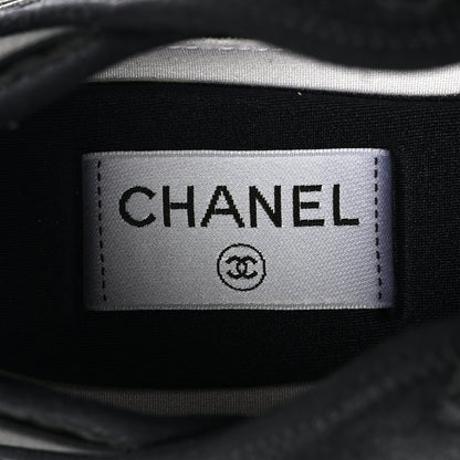 Chanel Suede Calfskin Mixed Fibers CC Sneakers 39.5 Black 7 of 8