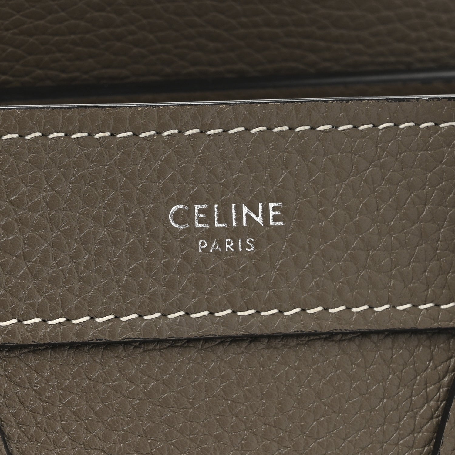Celine Drummed Calfskin Nano Luggage Souris 6 of 15