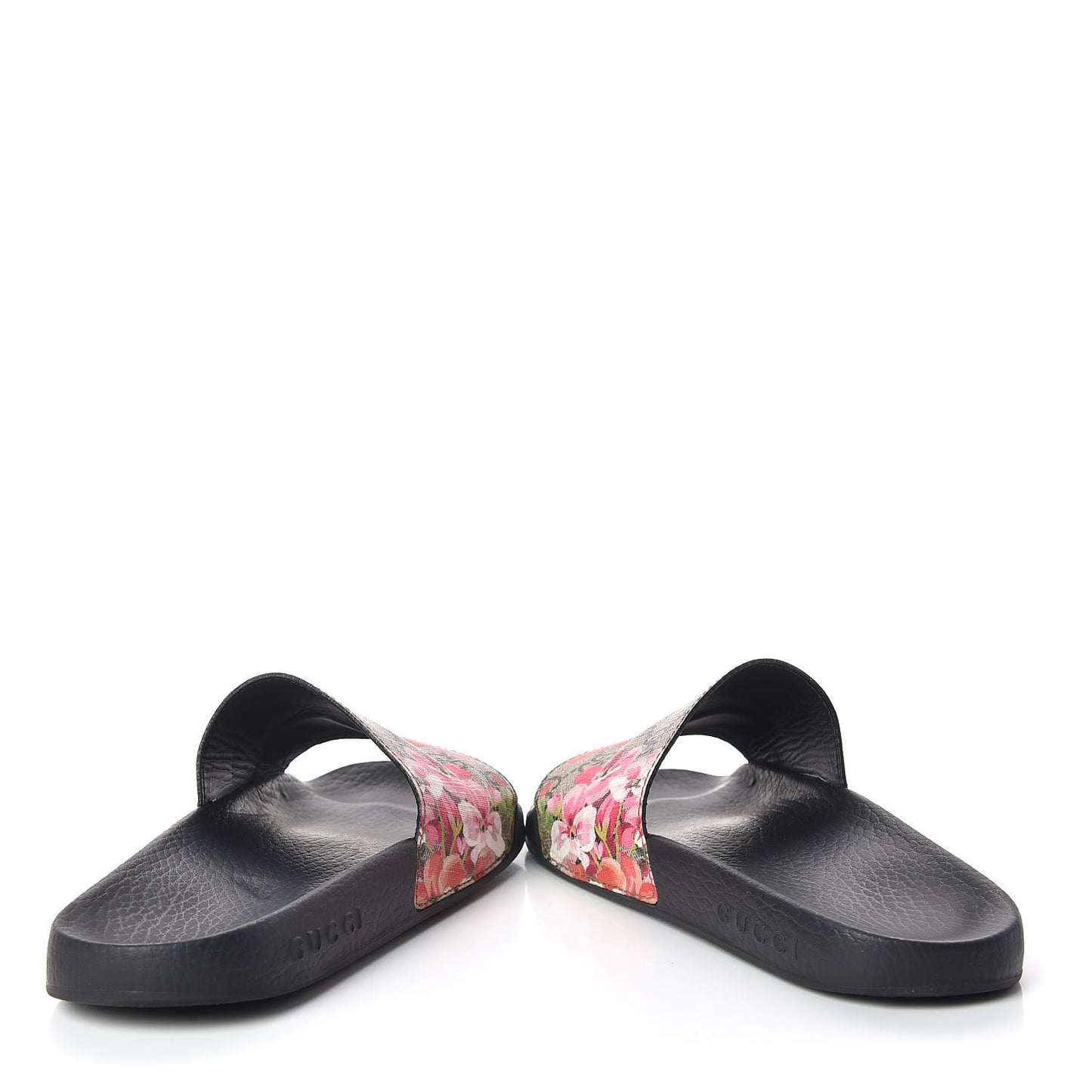 GG Supreme Monogram Blooms Slide Sandals 37 Beige Multicolor