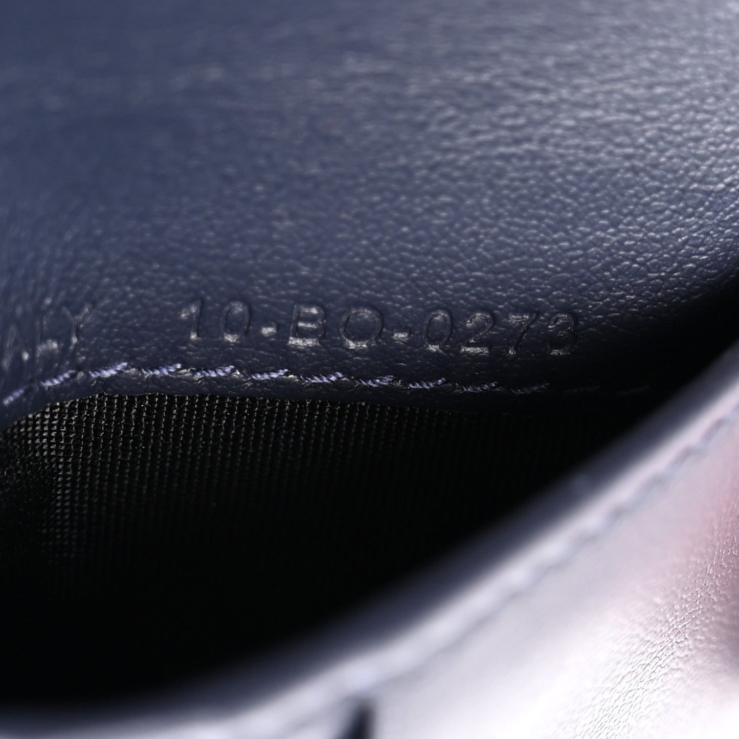 Coated Canvas Calfskin CD Diamond Bifold Wallet Navy