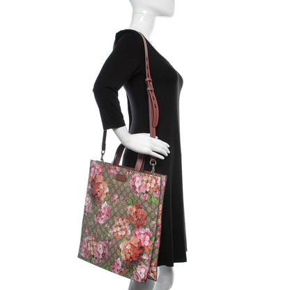 Gucci Soft GG Supreme Monogram Blooms Vertical Tote Beige Multicolor Dry Rose 2 of 10