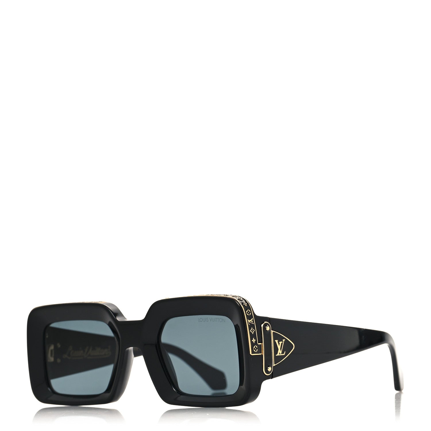 Louis Vuitton X NIGO Acetate 1.1 Zillionaires Sunglasses Z1591E Black 1 of 8